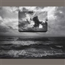 Jerry Uelsmann, Untitled (Cube over Ocean)