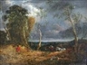 John Constable, A WINDY DAY: COUNTRYFOLK AND HORSES IN A LANDSCAPE