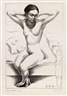 Diego Rivera, Desnudo sentado con brazos levantados (Frida Kahlo)
