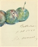 Édouard Manet, EN-TÊTE DE LETTRE (TROIS PRUNES)