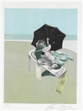 Metropolitan Triptych (right section) signed Francis Bacon