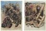 Jake & Dinos Chapman, 2 works: My Giant Colouring Book portfolio: no. 7 and no. 19