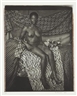 Mickalene Thomas, Portrait of Marie Sitting in Black and White