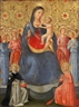 Fra Angelico, The saints Domenicus and Catherine kneeling in front of a throning Madonna surrounded by angels