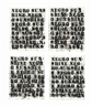 Glenn Ligon, 4 works: Study for Negro Sunshine II (#1, #2, #10 and #13)