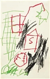 Untitled (House with "S" and Baseball)