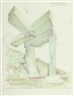 Claes Oldenburg, 2 Works : Proposal for a Cathedral in the Form of a Sink Faucet for LakeUnion, Seattle, Washington ; Proposed Colossal Monument for AlcatrazIsland, San Francisco, in the Form of a Colossal Drum Pedal,#2