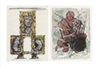 Kinosuke Ebihara, Set of 7 of Works: Stele; Basket; Parents and children; Cooking eel; Man with raddish; Woodcutter