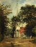 John Constable, A view of a church, thought to be Dedham Church