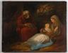 Benjamin West, Manger scene with Joseph, Mary and Christ child
