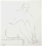 Henry Moore, Seated woman holding her right foot II