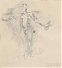 Jacques Villon, Figure Sketch with Arms Outstretched