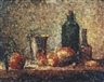 Vik Muniz, SEVILLE ORANGE, SILVER GOBLET, PEAR, AND TWO BOTTLES AFTER CHARDIN (FROM PICTURES OF MAGAZINES)