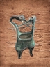 Morris Graves, Conflict Battling Crane Heads with Chinese Ceremonial Bronze
