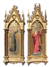 Fra Angelico, Pair of 19th Century Italian Icons in gold gilt frame