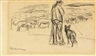Max Liebermann, SCHAFHIRT MIT HUND UND HERDE