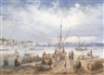Carlo Bossoli, View of the Asian and European Parts of Istanbul