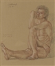 Paul Cadmus, Seated Nude, JS 21