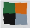 Hans Jörg Glattfelder, Composition Grün, Orange, Schwarz, Grau