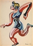 Aleksandr Rodchenko, A Runner, from the "Circus Masks" Series