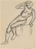 Jeune femme assise