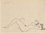 Couple entrelacé: Nu féminin (recto); Nu masculin (verso)