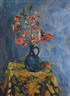 Hans Purrmann, Blütenstrauß in blauer Vase