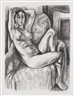 Henri Matisse, Nu au coussin bleu à côté d'une cheminée