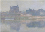 L'Eglise de Vernon, temps gris