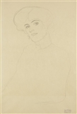 DAMENBRUSTBILD IM DREIVIERTELPROFIL NACH LINKS (BUST OF A WOMAN IN...