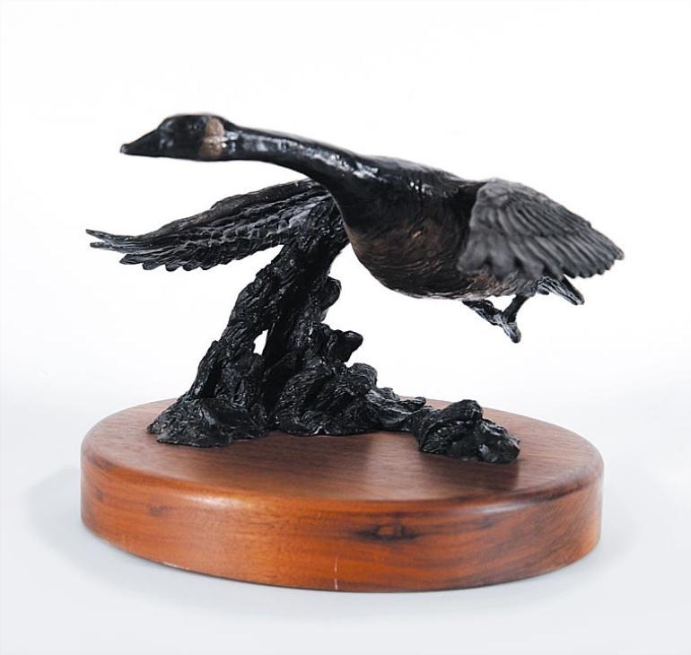 Joe Halko Untitled (Canada Goose), Bronze sculpture