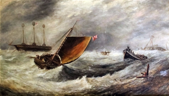 Edward William Cooke, Marine scene - Morning after a heavy Gale