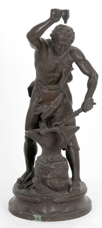 Miniatur Bronze Figur Ritter auf Drachen Skulptur Kunst manuelle...