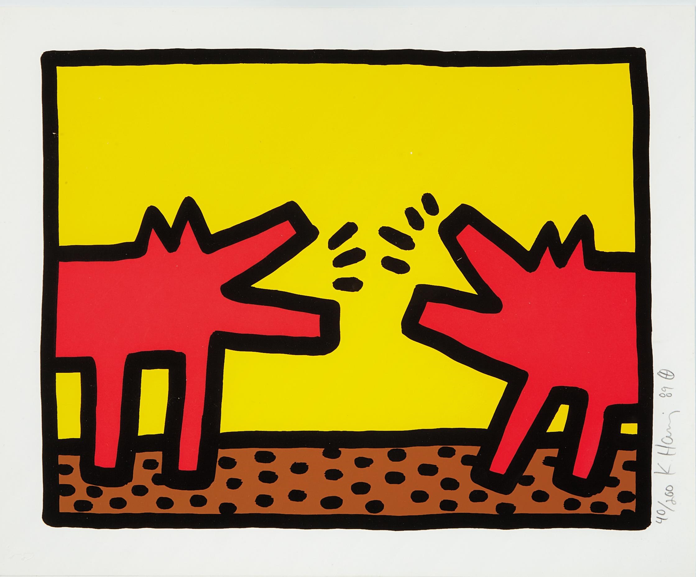 Keith Haring Barking Dogs from Pop Shop Quad IV,...