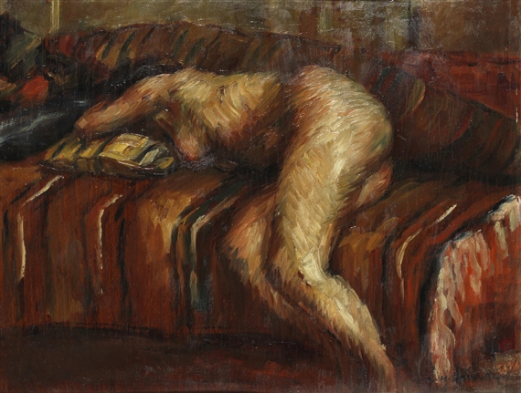 Georges Hanna Sabbagh Reclining Nude 1932 MutualArt