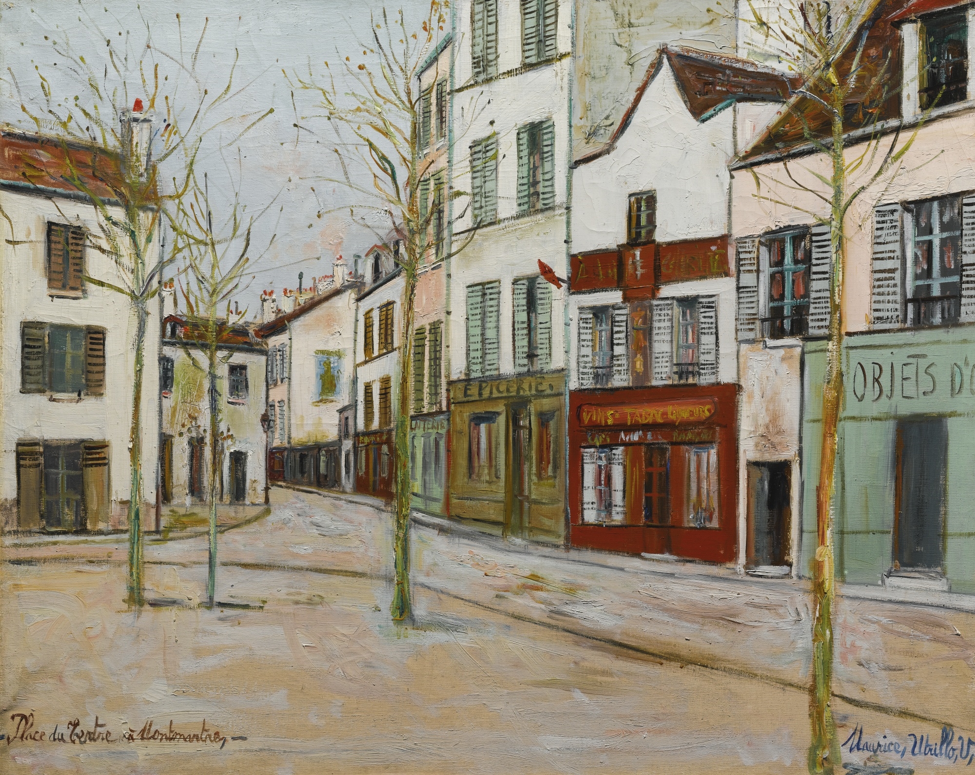 Maurice Utrillo - PLACE DU TERTRE À MONTMARTRE,...