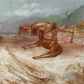 Kelly and Horse by Sidney Nolan