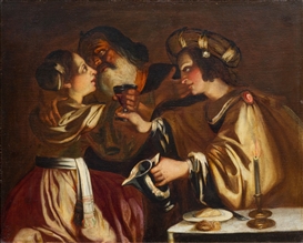 Artwork by Rutilio Manetti, Tavern Scene, Made of oil on canvas