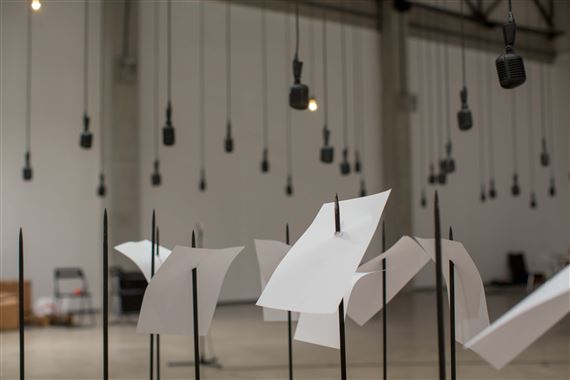 Shilpa Gupta, For, in your tongue I cannot hide (2018), Installation, copyright of the artist.