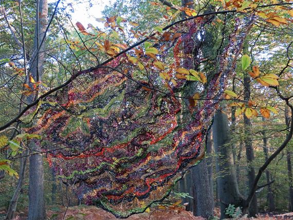 Edith Meusnier, Installation at Picardy Forest, France. Image copyright of the artist.