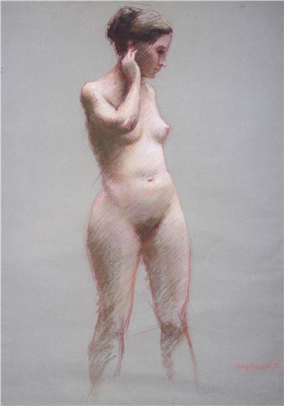 Nelson Shanks Female Nude Study Mutualart