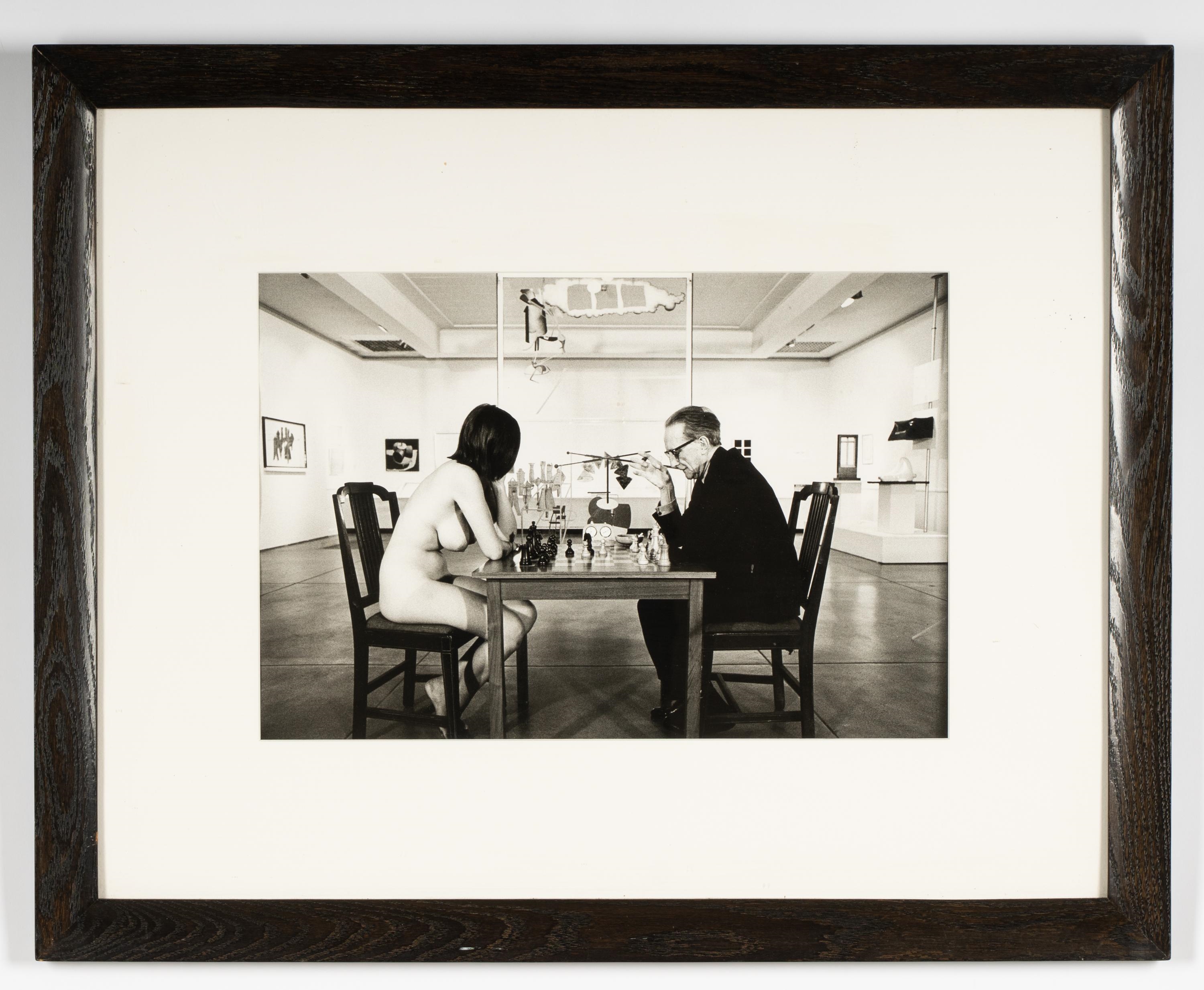 Julian Wasser Marcel Duchamp Playing Chess With A Nude Eve Babitz