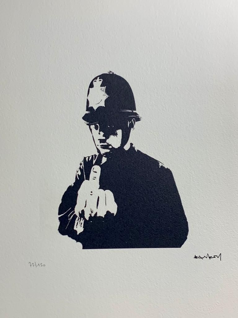 Banksy Fuck The Police MutualArt
