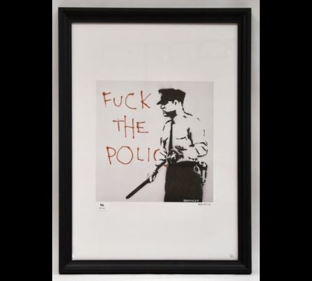 Banksy Fuck The Police MutualArt