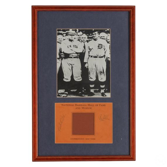 Babe Ruth Babe Ruth And Ty Cobb Standing Side By Side Mutualart