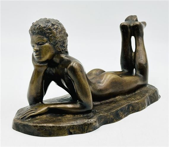 Victor Salmones Nude Bronze Sculpture By Victor Salmones Mexico 1937 1989 Signed Number 8