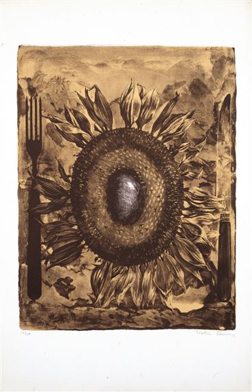 Dorothea Tanning - Sixieme peril - 1950 color lithograph