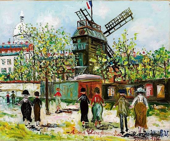 モーリス・ユトリロ【Le Moulin de Montmartre】 Maurice Utrillo