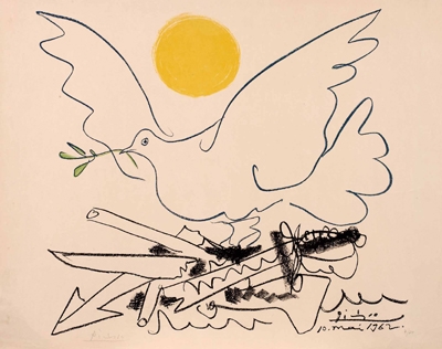 Pablo Picasso, Friedenstaube und Sonne (1962)
