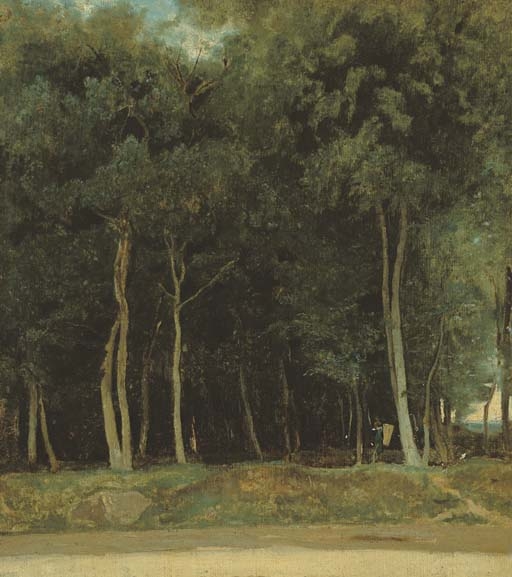 Jean Baptiste Camille Corot, Fontainebleau - Route du Bras Bréau (1830 -  1835)